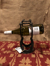 Single wine bottle and glass holder