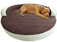 Orthopedic Round Sherpa Top Bolster Bed