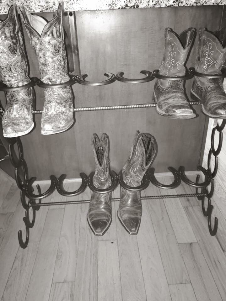 6 pair boot rack