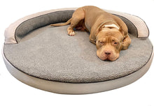 Orthopedic Round Sherpa Top Bolster Bed