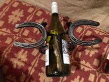 Single wine bottle and glass holder